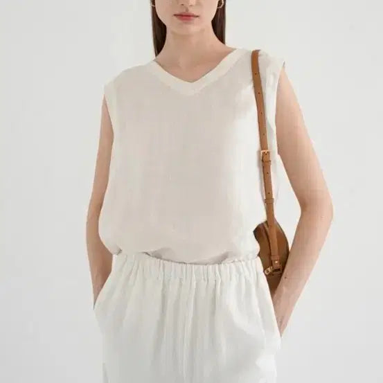 [BUNJANG] YUMER Linen Sleeveless Top New / 유메르 린넨 나시 새상품