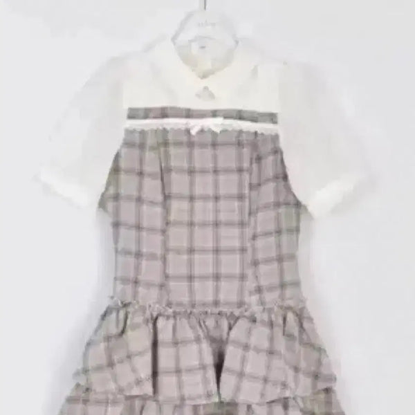 [BUNJANG] EBLIN Docking Short Sleeve Checkered Dress / 에블린 도킹 반팔 체크 원피스 스나계 일브 양산형 지뢰계