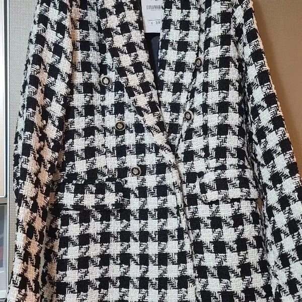[BUNJANG] Zara Check Tweed Jacket (M) / 자라 체크 트위드 자켓 M 택달린새상품