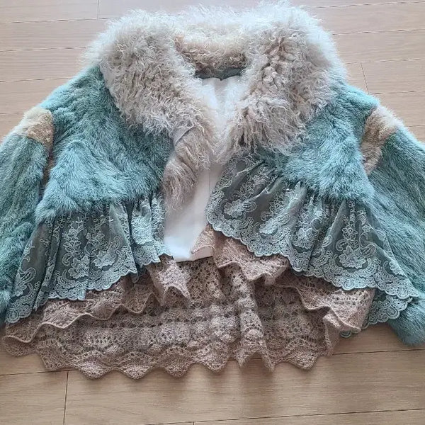 [BUNJANG] Mint Mink Short Jacket / 민트 밍크 숏 자켓