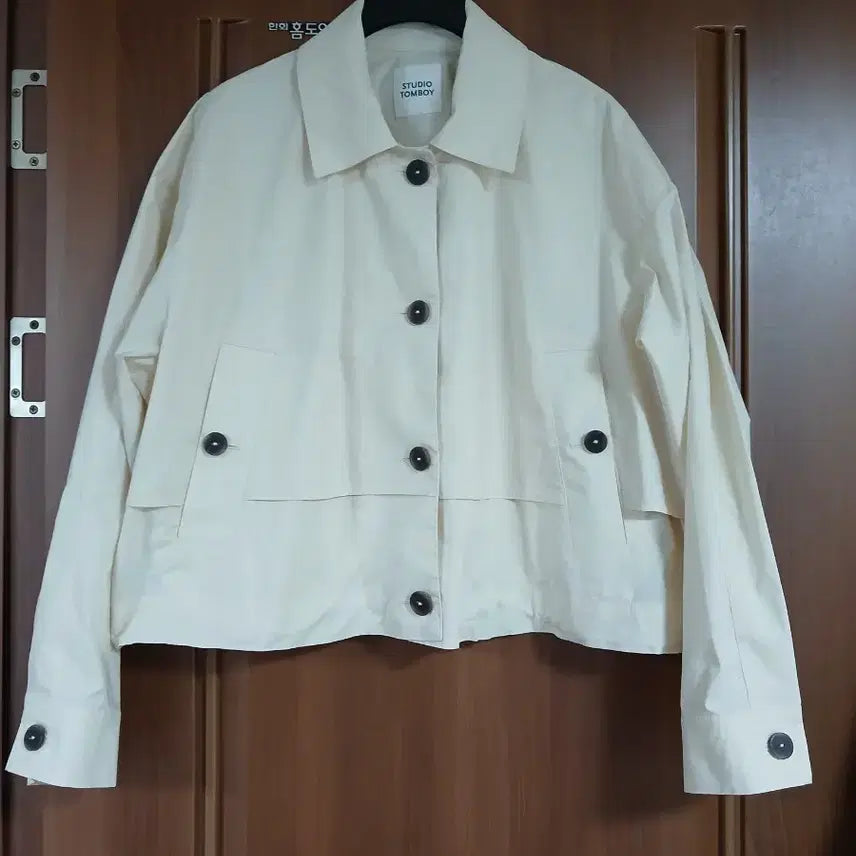 [BUNJANG] Studio Tomboy Shirt Jacket Beige S / 스튜디오 톰보이 셔츠형 자켓 베이지S(66)