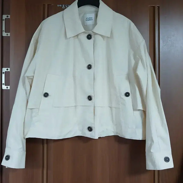 [BUNJANG] Studio Tomboy Shirt Jacket Beige S / 스튜디오 톰보이 셔츠형 자켓 베이지S(66)