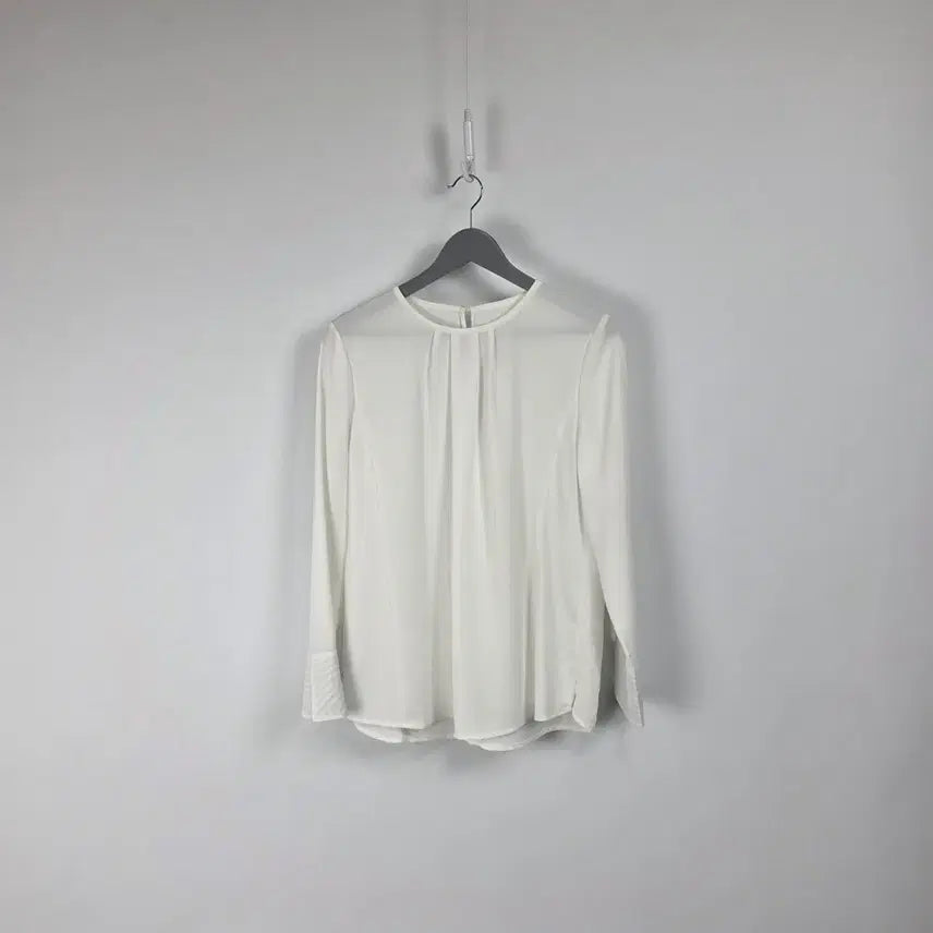 [BUNJANG] SI Women's White Blouse with Sleeve Stripes / SI 블라우스 화이트 소매 스트라이프 블라우스 여 95. 260911