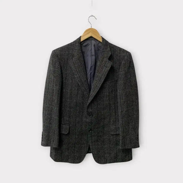 [BUNJANG] Burberry Herringbone Wool Tweed Blazer Jacket S / 버버리 헤링본 울 트위드 블레이저 자켓 S
