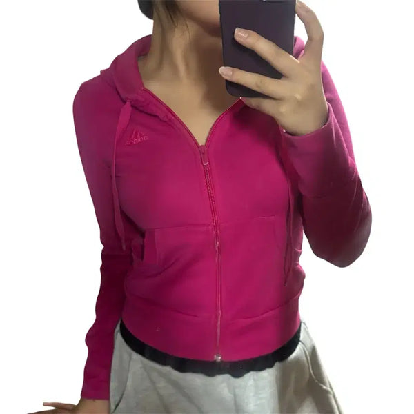 [BUNJANG] Adidas Hot Pink Slim Jersey Track Jacket / 아디다스 핫핑크 슬림져지