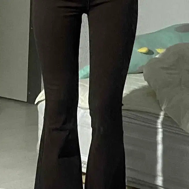 [BUNJANG] High-Waist Spandex Bootcut Pants - Brown (Regular & Fleece Lined) / 하이웨스트 스판 부츠컷 팬츠 브라운 ( 일반&기모)