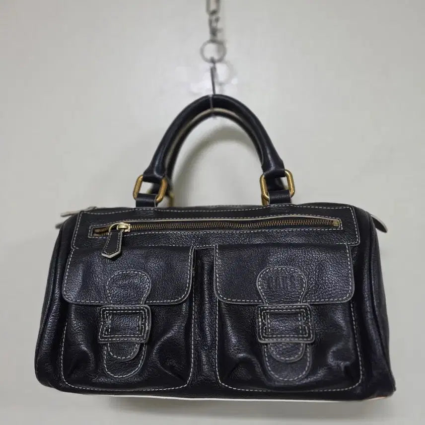 [BUNJANG] Daks Leather Shoulder Bag Black / 닥스 가죽 숄더백 블랙.260908