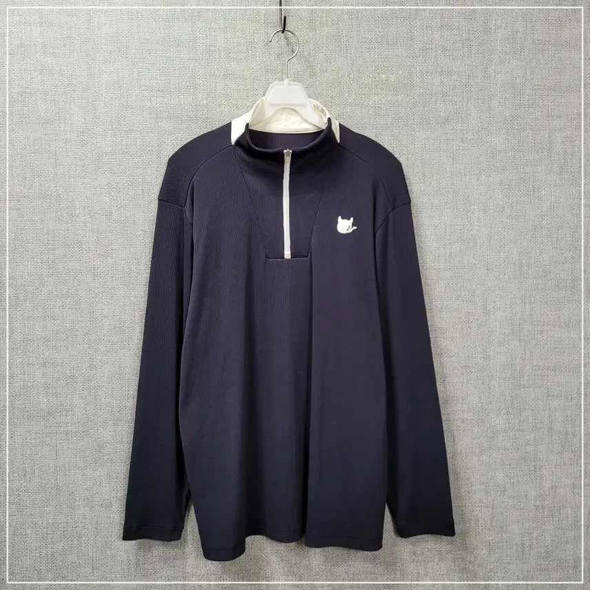[BUNJANG] WAG GOLF Men's Long Sleeve Half-Zip Pullover Size 105 / 2821. 왁골프 반집업 긴팔 남성105