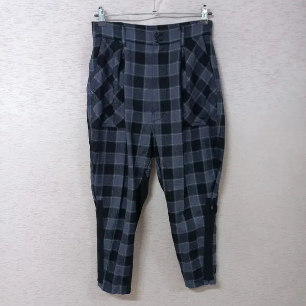 [BUNJANG] Lucky Chouette Gray Pattern Zipper Hem Pants / B9-11/럭키슈에뜨 밑단지퍼 그레이 패턴팬츠 가을겨울 여성