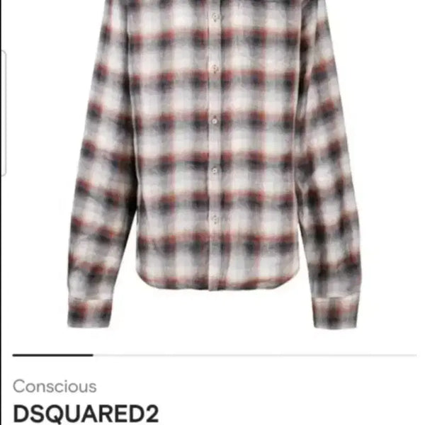 [BUNJANG] DSQUARED2 Plaid Button-Front Shirt Size 48 / 디스퀘어드2 플레이드 버튼 프런트 셔츠 48