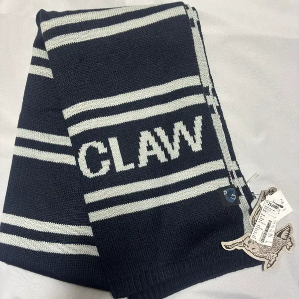 [BUNJANG] CLAW Striped Knit Muffler Navy / 새 상품)) CLAW 스트라이프 니트 머플러 네이비