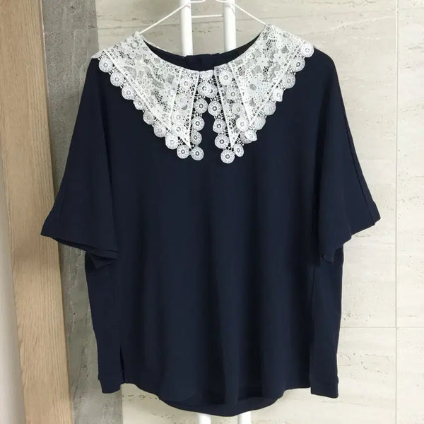 [BUNJANG] Ozcece Lace Collar Blouse Size 55 / 오즈세컨 레이스 카라 블라우스 55