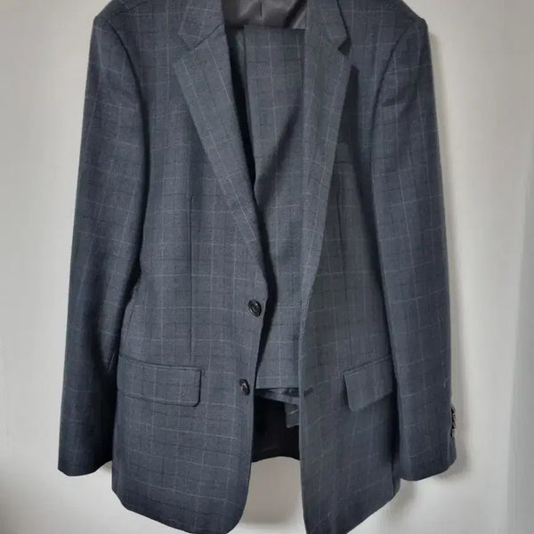 [BUNJANG] Men's Checkered Suit Set (Size 100/34) / 정장 세트 남자 체크 정장100/34