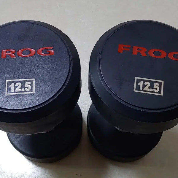 [BUNJANG] FROG Urethane Dumbbell 12.5kg (Pair) / 우레탄 덤벨 2개 12.5 kg  FROG 프로그 우레탄 아령 홈트 홈짐 고정 무게 10kg 대용 원판 바벨 중량
