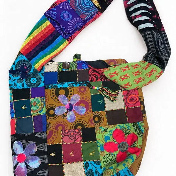 [BUNJANG] Morigirl Hagumi Bohemian Real Patchwork Cross Bag / 모리걸 하구미 보헤미안 리얼 패치워크 크로스가방
