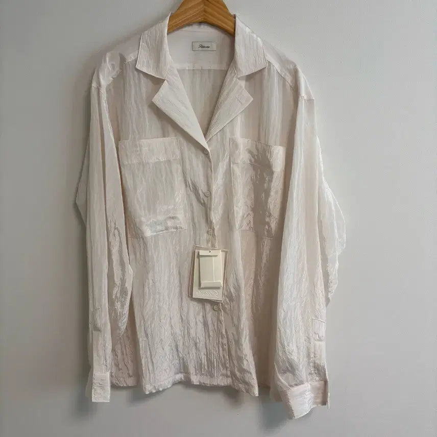 [BUNJANG] Ribbon Light Maze Pocket Blouse - Ivory / [새상품] 리본빛 마제 포켓 블라우스 maze pocket blouse 아이보리