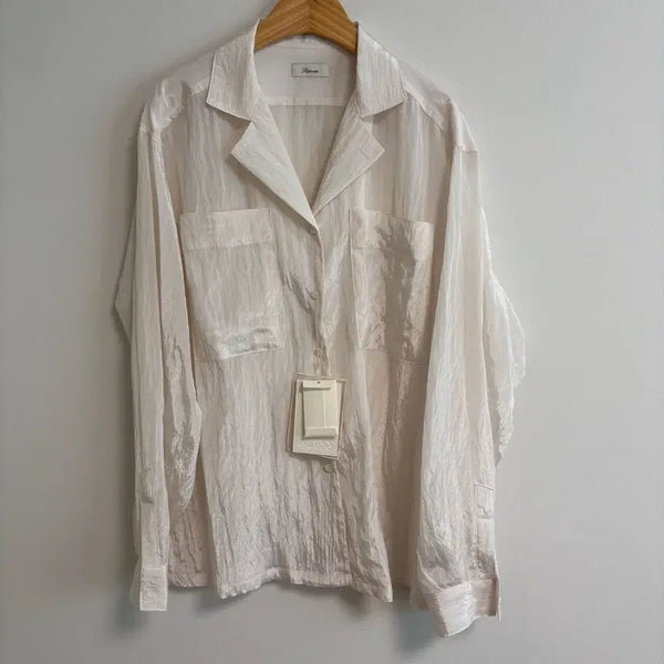 [BUNJANG] Ribbon Light Maze Pocket Blouse - Ivory / [새상품] 리본빛 마제 포켓 블라우스 maze pocket blouse 아이보리