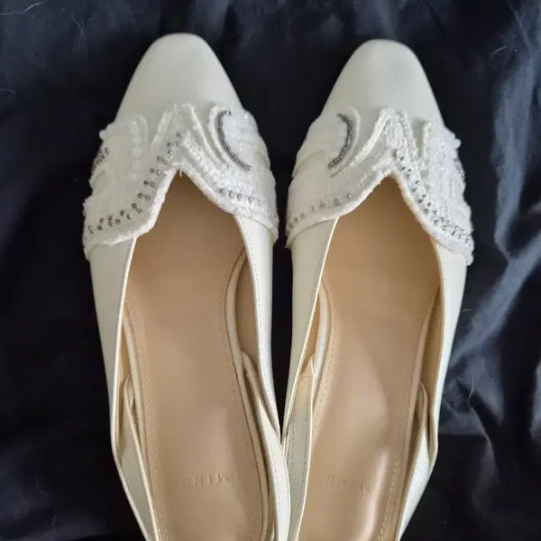 [BUNJANG] Mine Tweed Slingback Shoes / 마인 MINE 트위드 슬링백 240