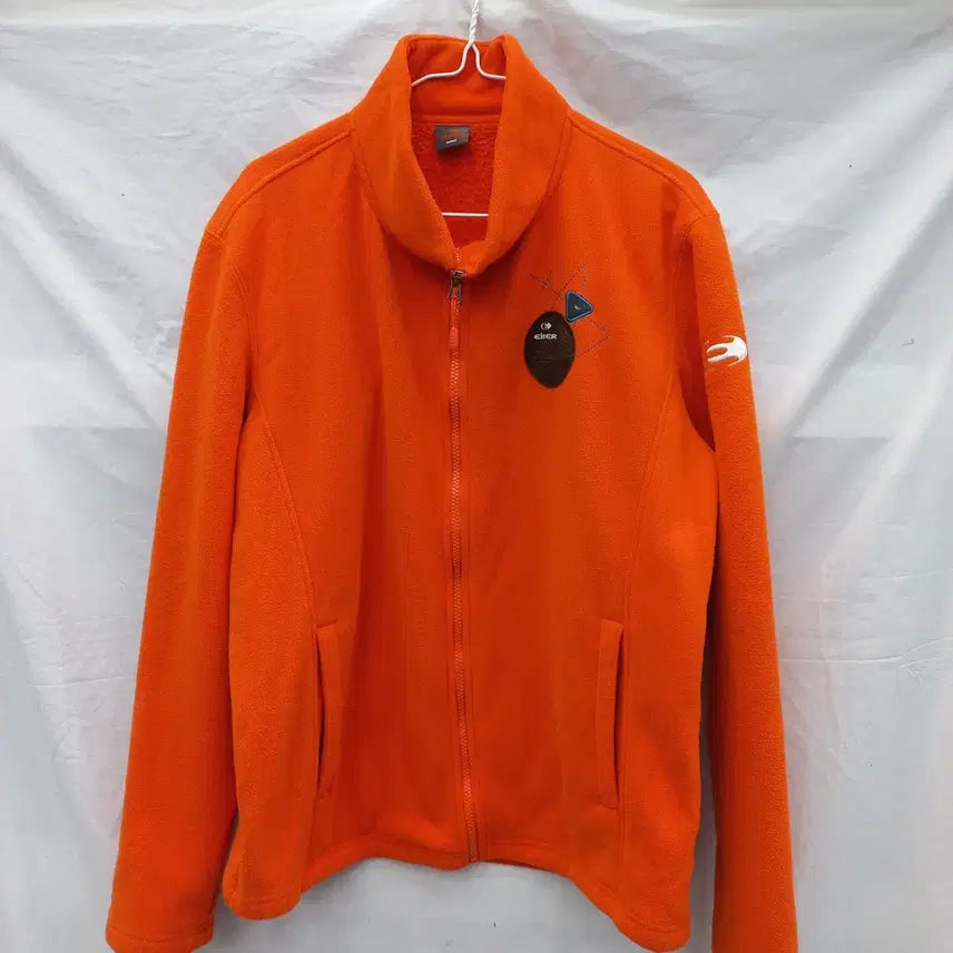 [BUNJANG] Eider Orange Fleece Zip-Up Jacket / 아이더 오렌지 플리스 집업 자켓여100