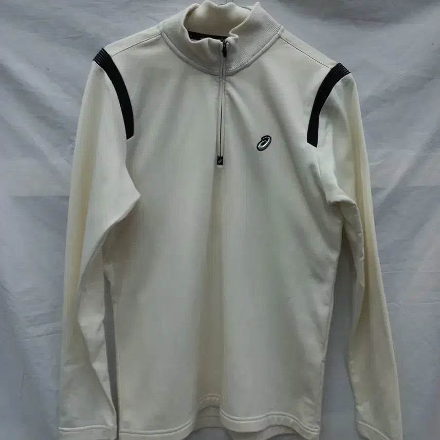 [BUNJANG] Asics Half-Zip White Men's 95 / 아식스 하프집업 화이트 남95
