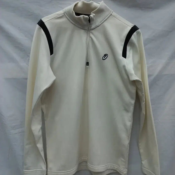 [BUNJANG] Asics Half-Zip White Men's 95 / 아식스 하프집업 화이트 남95