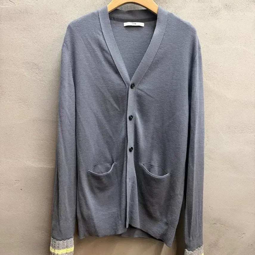 [BUNJANG] System Men's Cardigan Dark Blue Wool Blend / Men 시스템 가디건M