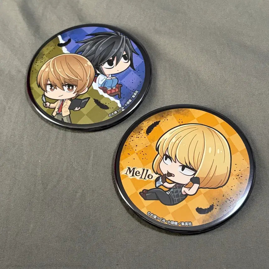 [BUNJANG] Death Note Official Can Badges Set (Light, L, Mello) / 데스노트 공식 캔뱃지 엘 라이토 멜로 2종 일괄