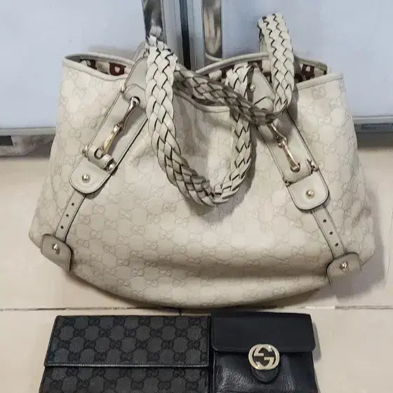 [BUNJANG] Gucci Woven Shima Shoulder Bag / 구찌 위빙 시마 숄더백