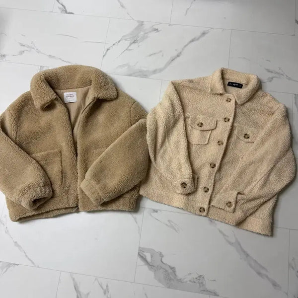 [BUNJANG] 66Girls Fleece Jacket & Assorted Fleece Jacket Bundle Set / 육육걸즈 외 뽀글이 자켓 2종 일괄
