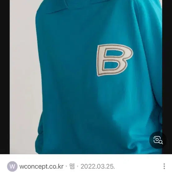 [BUNJANG] BLUR 1.0 Collar Sweatshirt Blue / 블러1.0 카라 맨투맨 블루