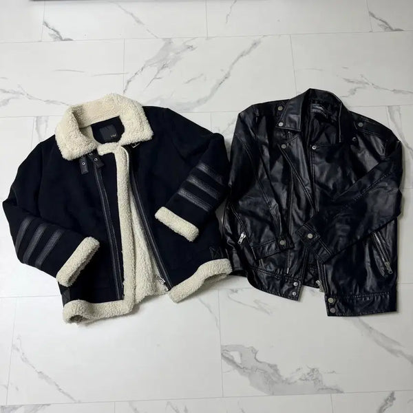 [BUNJANG] Leshop Shearling Rider Jacket / 르샵 무스탕, 라이더 자켓 일괄