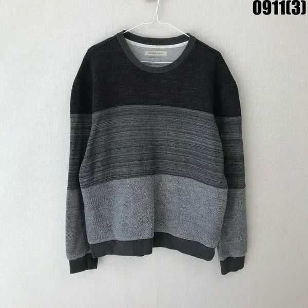 [BUNJANG] Series Men's Grey Color-Block Sweatshirt 105 / series 남성 맨투맨 그레이 배색 105