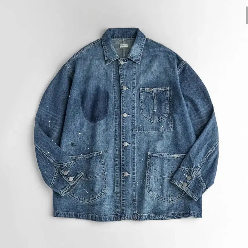 [BUNJANG] Behiven Coverall Jacket Washed Blue / 비헤비어 커버올 자켓 워시드 블루 3사이즈(새제품)