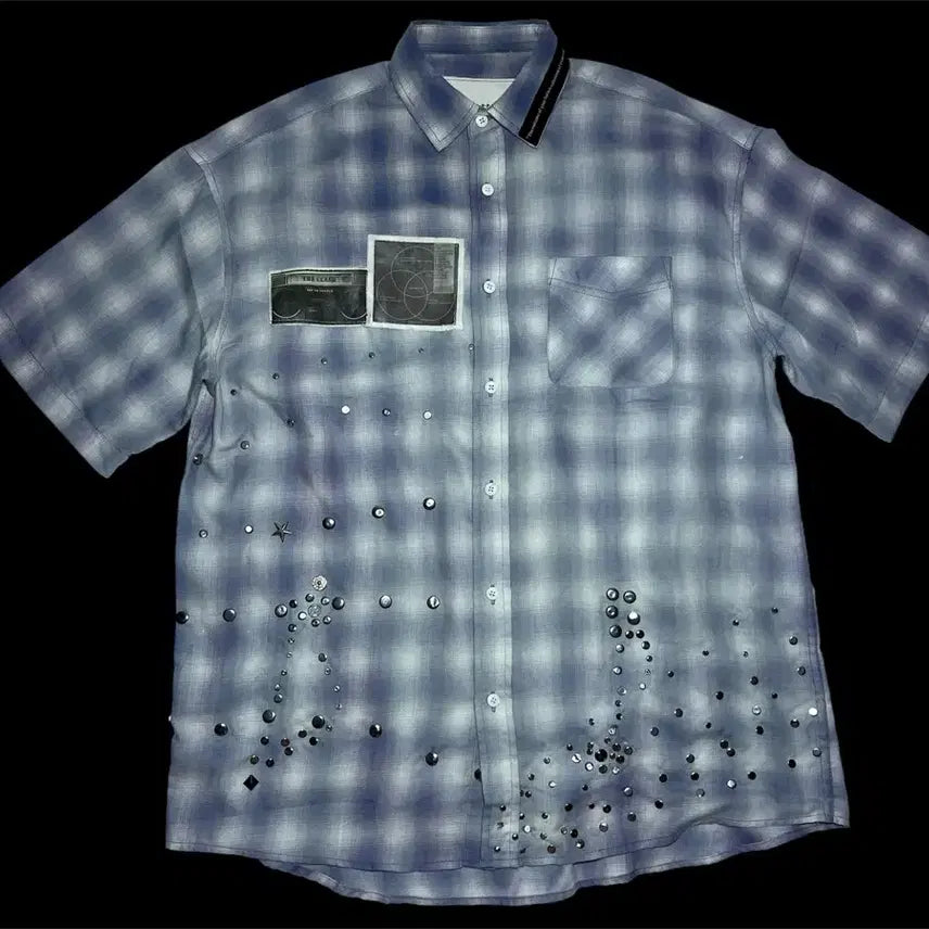 [BUNJANG] 4RCH1TYPE A Midsummer Night's Dream Stud Sun-Bleach Short-Sleeve Shirt XL / [XL] 아키타입 미드서머 나잇 스터드 선블리치 반팔 셔츠