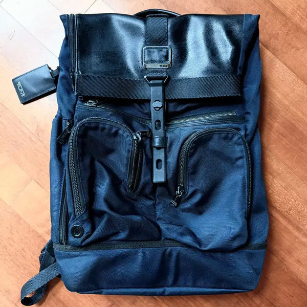 [BUNJANG] TUMI Alpha Bravo London Roll-Top Backpack Navy / TUMI 투미 알파 브라보 런던 롤탑 백팩 네이비 정품