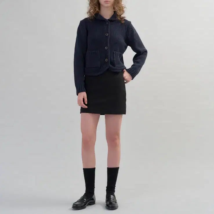 [BUNJANG] Headment Prestige Knitted Jacket Navy / 헤더먼트 prestige knitted jacket 네이비