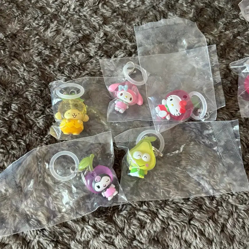 [BUNJANG] Sanrio Fruit Markers Full Set Gacha / 산리오 과일 메지루시 풀세트 풀셋 가챠