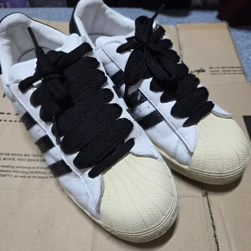[BUNJANG] Adidas Superstar Laceless Cloud White / 아디다스 슈퍼스타 레이스리스 클라우드 화이트 260