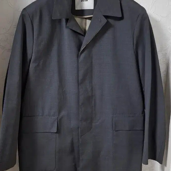[BUNJANG] System Homme Single Mac Coat Charcoal Grey Wool Blend / 시스템옴므 울혼방 싱글 맥코트 105