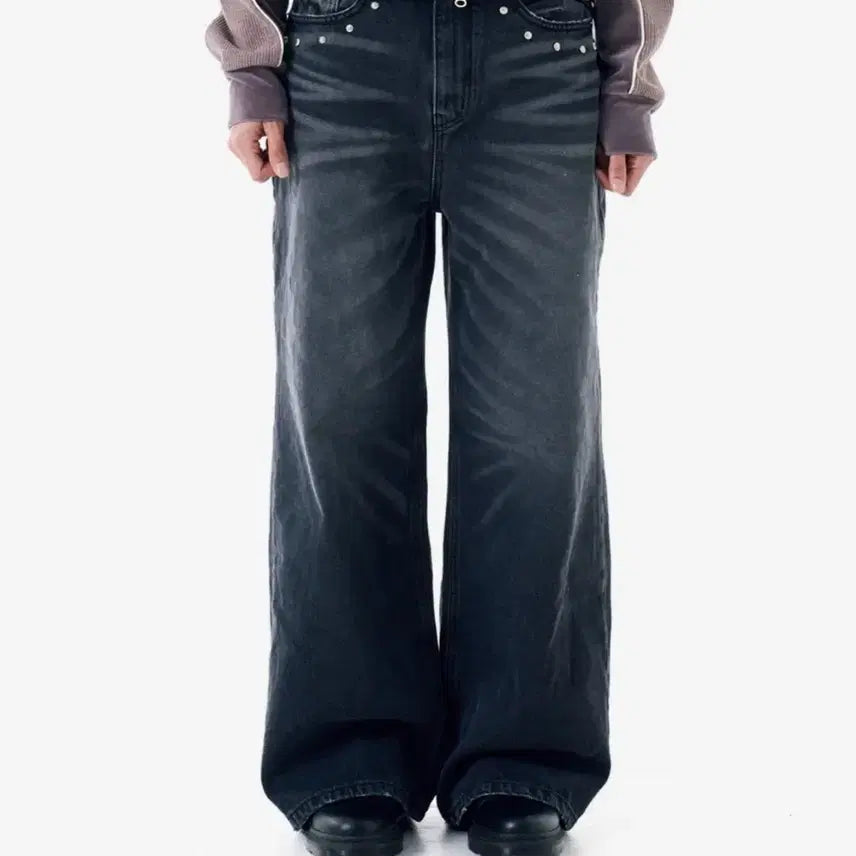 [BUNJANG] ACAM Multi Studded Denim Pants / 아캄 Multi studded Denim pants 멀티 스터드 데님팬츠 1