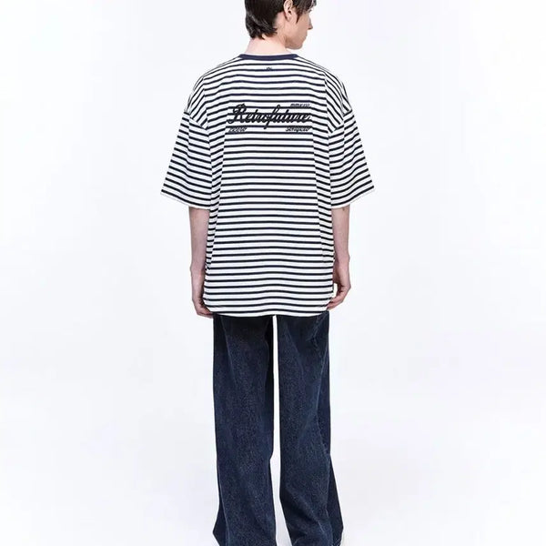 [BUNJANG] Zezero Retro Future T-Shirt Navy M / 25ss 지제로 레트로 퓨쳐 티셔츠-m(네이비)