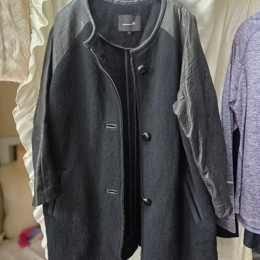 [BUNJANG] Isabel Marant Leather Combination Jacket / 이자벨마랑 가죽배색자켓