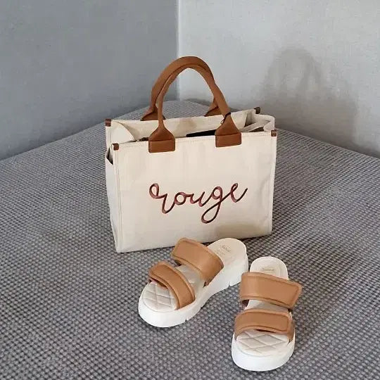 [BUNJANG] Shoulder Slipper Heels (Camel, Size 36) / 새상품)숄 슬리퍼 (230 전후)