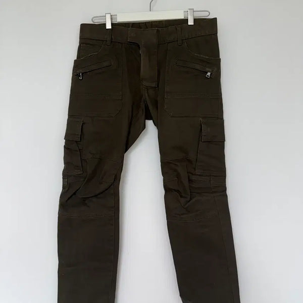 [BUNJANG] Balmain Khaki Biker Pants / Balmain 발망 카키 바이커 팬츠