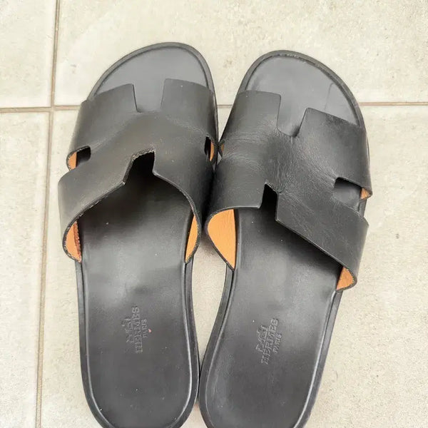 [BUNJANG] Hermes Izmir Black Sandals / 에르메스 이즈미르 블랙