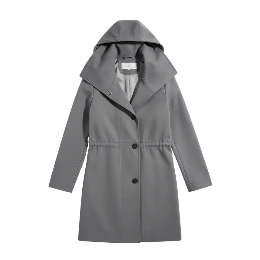 [BUNJANG] Herby Women's Long Zip-Up Jacket with Big Collar / 여성F/ herb 빅카라 롱 집업자켓 25-4