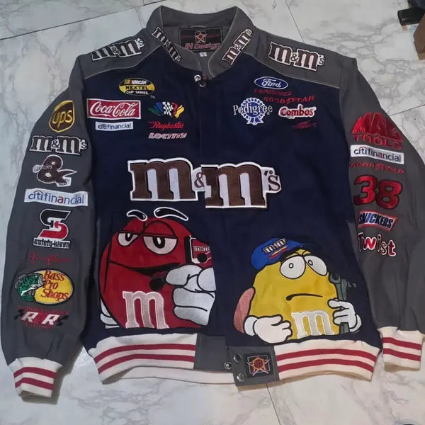 [BUNJANG] M&M Racing Jacket Navy / m&m 레이싱 자켓 네이비