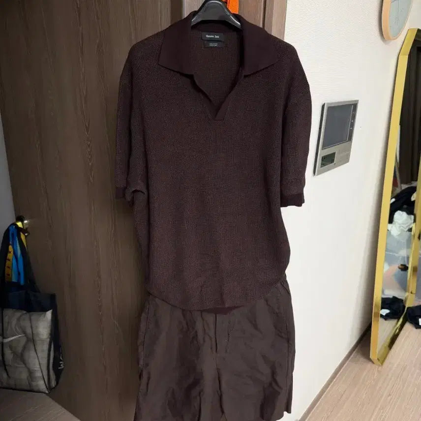 [BUNJANG] Massimo Dutti Open Collar Set-up Linen Trousers / 마시모두띠 오픈카라셋업