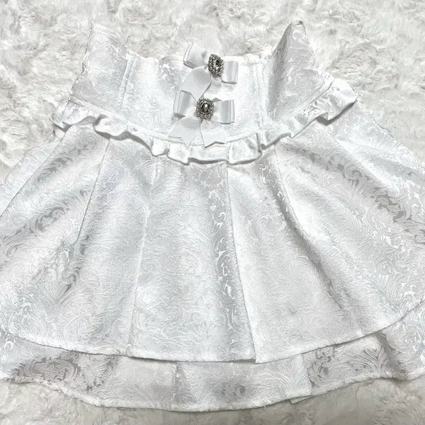 [BUNJANG] Nokkenki White Patterned Skirt / 노켄키 중브 화이트 패턴 스커트 양산형 양지뢰 지뢰계 서브컬쳐