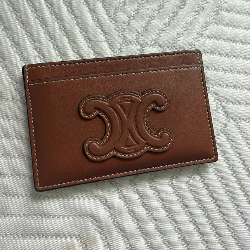 [BUNJANG] Celine Triomphe Card Wallet Brown / 셀린느 트리옹페 카드 지갑 브라운